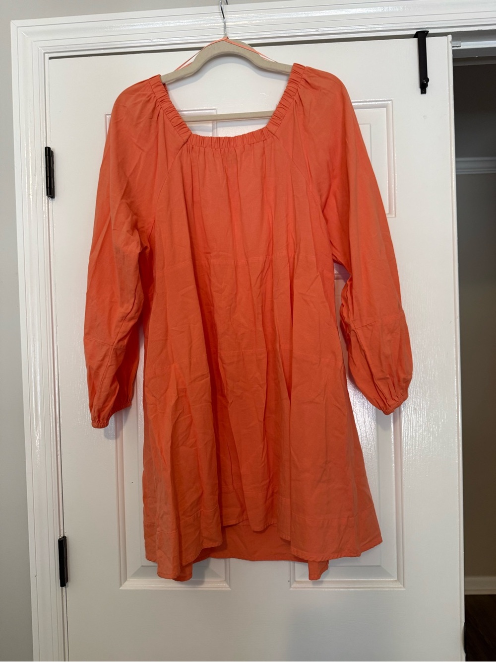 Mud Pie Coral Orange Peasant Tunic